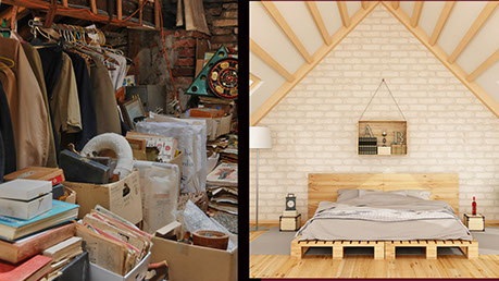Attics are great spaces for cozy rooms Get items out of your attic and store them at a convenient local self storage facility then turn your attic into a cozy room!